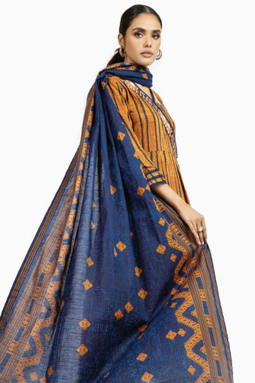 Alkaram FW-47-22-Yellow Winter Collection 2022 Online Shopping